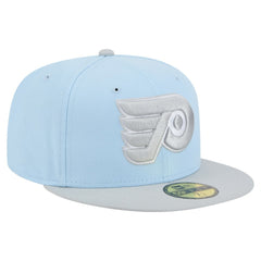 NHL Philadelphia Flyers New Era Color Pack Two-Tone 59FIFTY Fitted Hat - Light Blue/Gray