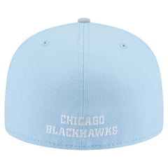 NHL Chicago Blackhawks New Era Color Pack Two-Tone 59FIFTY Fitted Hat - Light Blue/Gray