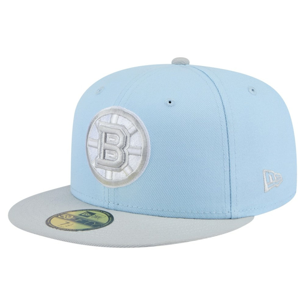 NHL Boston Bruins New Era Color Pack Two-Tone 59FIFTY Fitted Hat - Light Blue/Gray