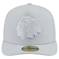 NHL Chicago Blackhawks New Era Color Pack A-Frame 59FIFTY Fitted Hat - Gray