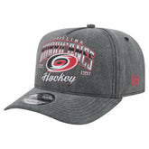 NHL Carolina Hurricanes New Era Throwback Washed A-Frame Pre-Curved 9FIFTY Snapback Hat - Charcoal