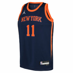 NBA Jalen Brunson New York Knicks Jordan Brand Youth Swingman Jersey - Statement Edition - Navy for sale