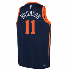 NBA Jalen Brunson New York Knicks Jordan Brand Youth Swingman Jersey - Statement Edition - Navy for sale