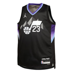 NBA Lauri Markkanen Utah Jazz Jordan Brand Youth Swingman Jersey - Statement Edition - Black for sale