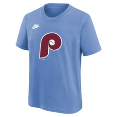 Philadelphia Phillies Nike Youth Cooperstown Collection Team Logo T-Shirt - Light Blue T-shirts