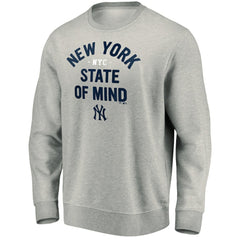 New York Yankees Heater Pullover Sweatshirt - Gray Pullover