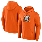 NHL Anaheim Ducks Fanatics Primary Logo Fleece Pullover Hoodie - Orange