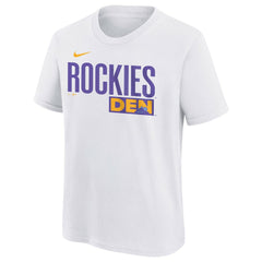 Colorado Rockies Nike Youth 2025 City Connect Wordmark T-Shirt - White T-shirts