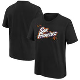 San Francisco Giants Nike Youth 2025 City Connect Wordmark T-Shirt - Black T-shirts