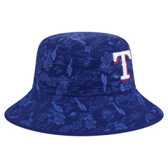 Texas Rangers New Era 2025 Spring Training All Over Print Bucket Hat - Dark Blue Hats