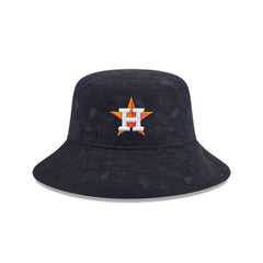 Houston Astros New Era Youth 2025 Spring Training All Over Print Bucket Hat - Navy Hats