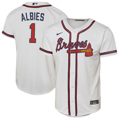 MLB Ozzie Albies Atlanta Braves Nike Youth Home Replica Player Jersey - White