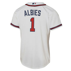 MLB Ozzie Albies Atlanta Braves Nike Youth Home Replica Player Jersey - White