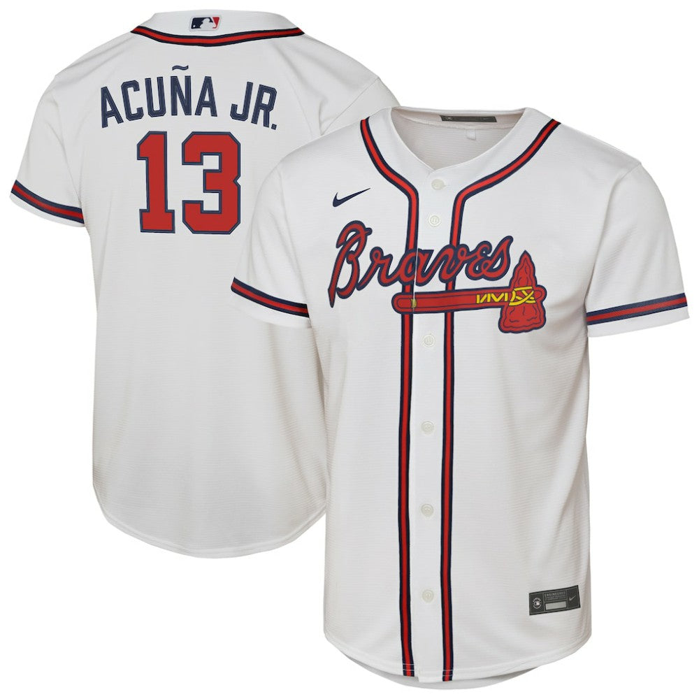 MLB Ronald Acuna Jr. Atlanta Braves Nike Youth Home Replica Player Jersey - White