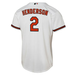 Gunnar Henderson Baltimore Orioles Nike Youth Home Replica Player Jersey - White Jerseys