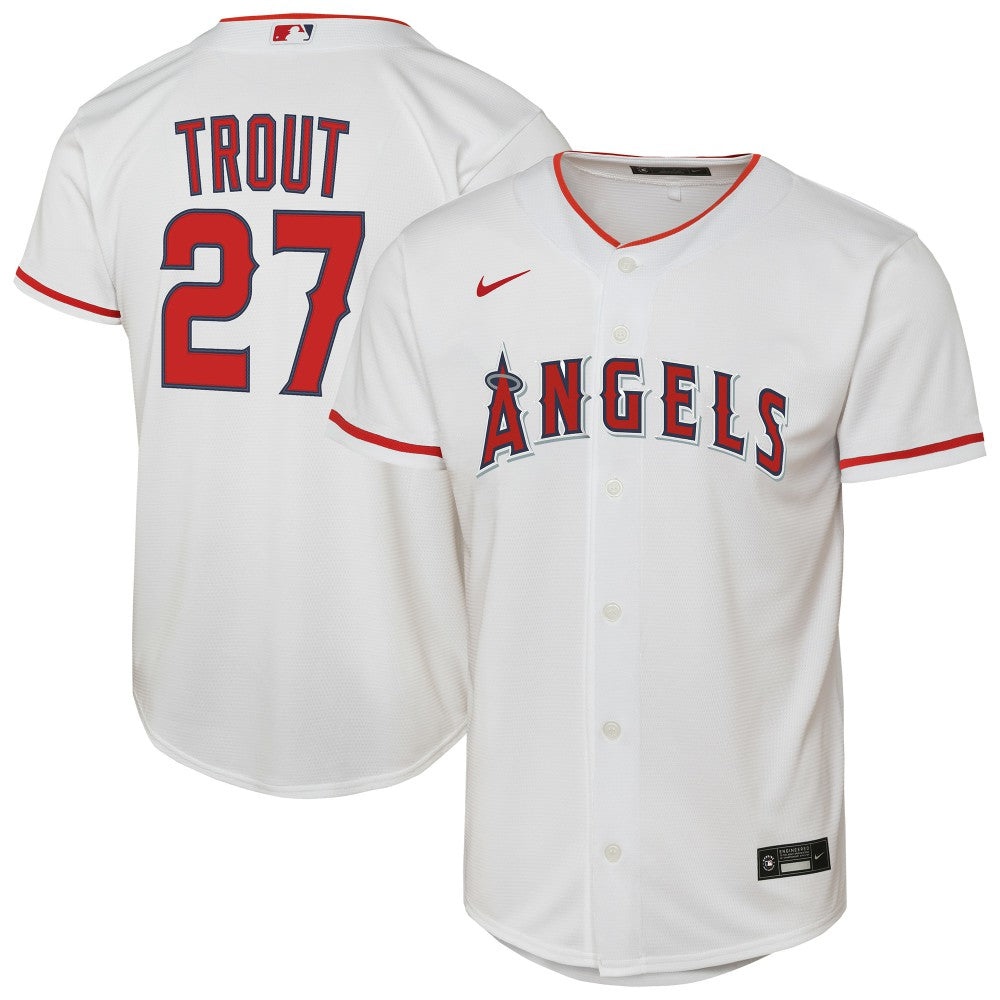 MLB Mike Trout Los Angeles Angels Nike Youth Home Replica Player Jersey - White