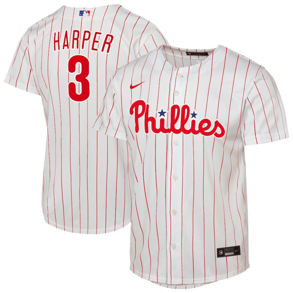 MLB Bryce Harper Philadelphia Phillies Nike Youth Home Replica Player Jersey - White