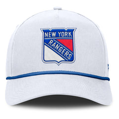 NHL New York Rangers Fanatics Rope A-Frame Adjustable Hat - White
