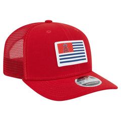 Los Angeles Angels New Era Flag 9SEVENTY Stretch-Snap Hat - Red Hats