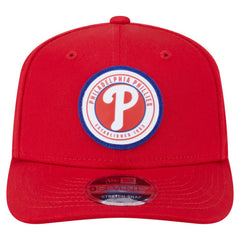 Philadelphia Phillies New Era Circle Patch 9SEVENTY Stretch-Snap Hat - Red Hats
