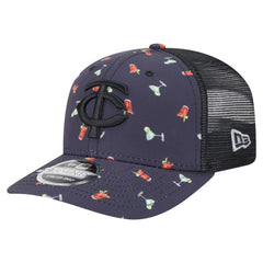 Minnesota Twins New Era Adventure Drinks Pattern 9SEVENTY Stretch-Snap Hat - Black Hats