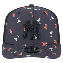 New York Yankees New Era Adventure Drinks Pattern 9SEVENTY Stretch-Snap Hat - Black Hats