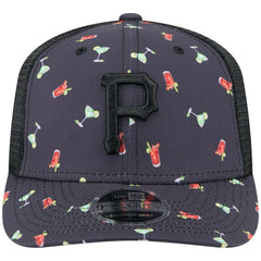 Pittsburgh Pirates New Era Adventure Drinks Pattern 9SEVENTY Stretch-Snap Hat - Navy Hats