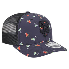 San Francisco Giants New Era Adventure Drinks Pattern 9SEVENTY Stretch-Snap Hat - Black Hats