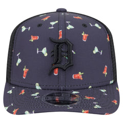 Detroit Tigers New Era Adventure Drinks Pattern 9SEVENTY Stretch-Snap Hat - Navy Hats