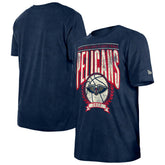 New Orleans Pelicans Throwback Vintage Boxy Mineral Wash T-Shirt Navy