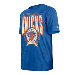 New York Knicks Throwback Vintage Boxy Mineral Wash T-Shirt Blue