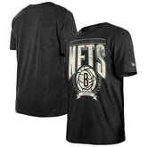 Brooklyn Nets Throwback Vintage Boxy Mineral Wash T-Shirt Black