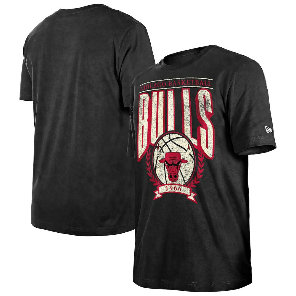 Chicago Bulls Throwback Vintage Boxy Mineral Wash T-Shirt Black