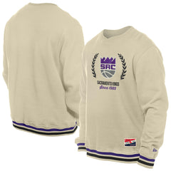 Sacramento Kings Throwback Vintage Pullover Sweatshirt White