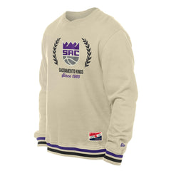 Sacramento Kings Throwback Vintage Pullover Sweatshirt White