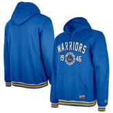 Golden State Warriors Throwback Vintage Pullover Hoodie Royal