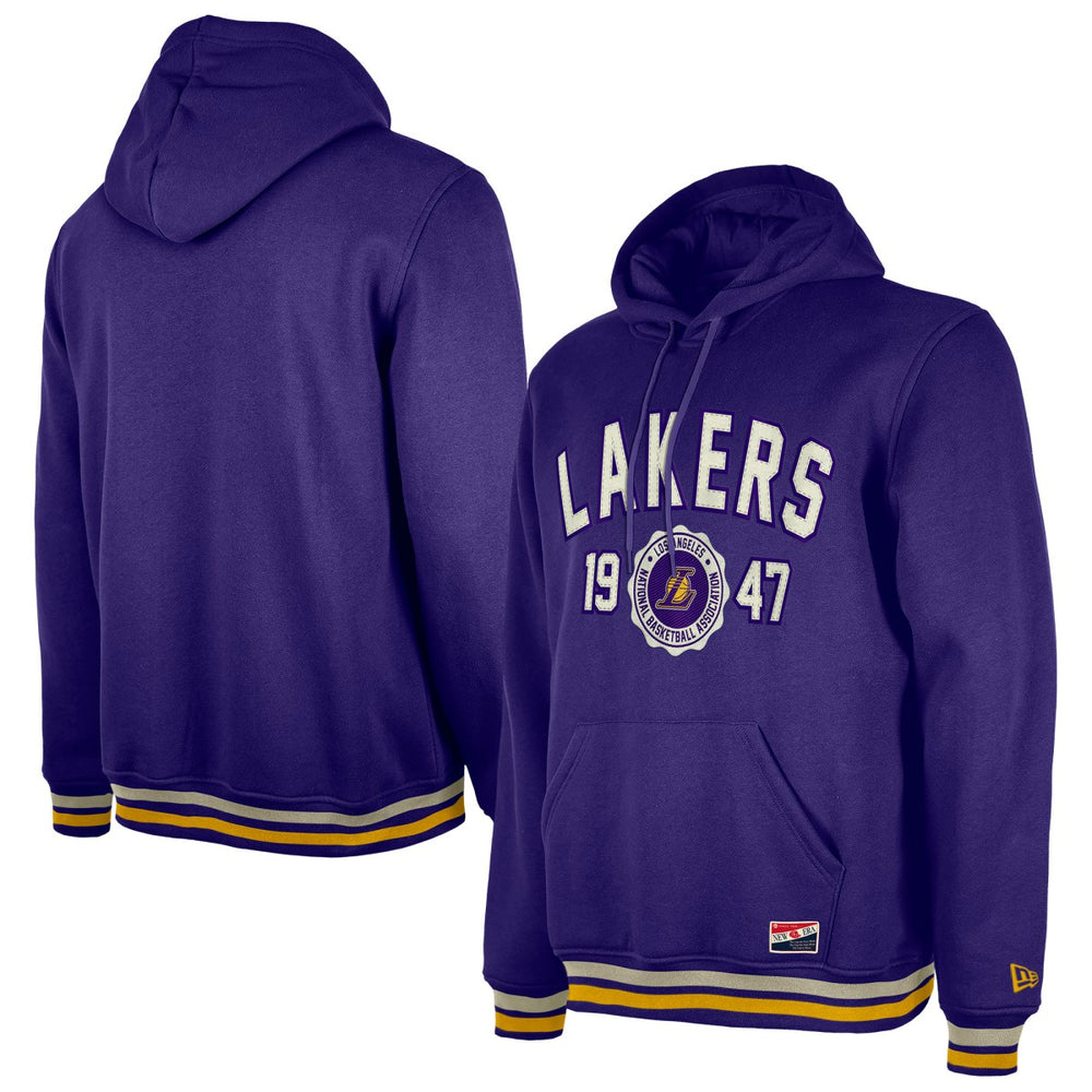 Los Angeles Lakers Throwback Vintage Pullover Hoodie Purple