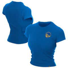 Golden State Warriors Women's Leisure Collection Baby Doll Cropped T-Shirt Blue