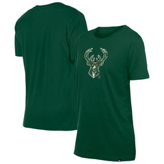 Milwaukee Bucks Women's Glam Game Flower T-Shirt Hunter Green