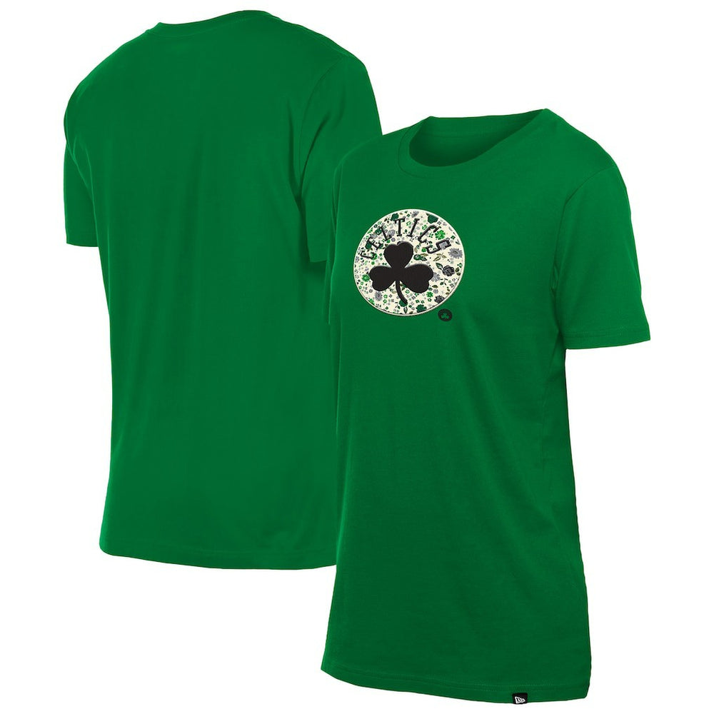 Boston Celtics Women's Glam Game Flower T-Shirt Kelly Green