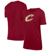 Cleveland Cavaliers Women's Glam Game Flower T-Shirt Wine