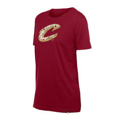 Cleveland Cavaliers Women's Glam Game Flower T-Shirt Wine