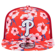 Philadelphia Phillies New Era Adventure Pattern Golfer Trucker Snapback Hat - Red Hats