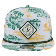 Athletics New Era Printed Island Golfer Snapback Hat - White Hats
