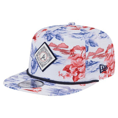 Atlanta Braves New Era Printed Island Golfer Snapback Hat - White Hats