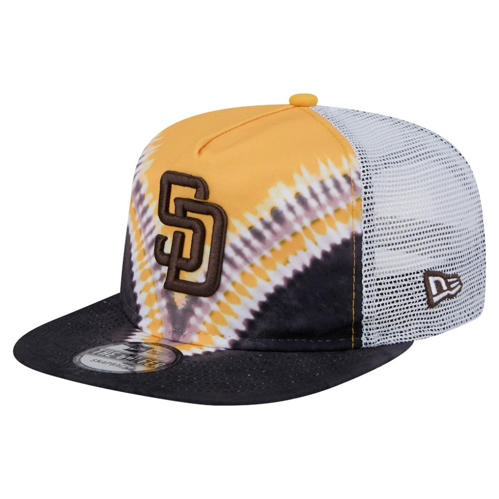 San Diego Padres New Era Tie-Dye Golfer Trucker Adjustable Hat Hats