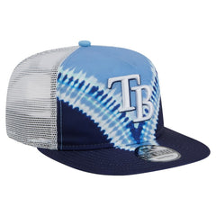 Tampa Bay Rays New Era Tie-Dye Golfer Trucker Adjustable Hat Hats