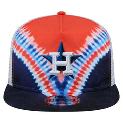 Houston Astros New Era Tie-Dye Golfer Trucker Adjustable Hat Hats