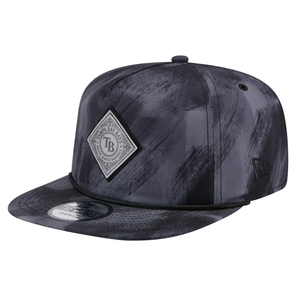 Tampa Bay Rays New Era Printed Golfer Snapback Hat - Navy Hats