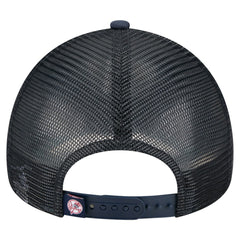 New York Yankees New Era Distressed 9FORTY A-Frame Adjustable Trucker Hat - Navy Hats